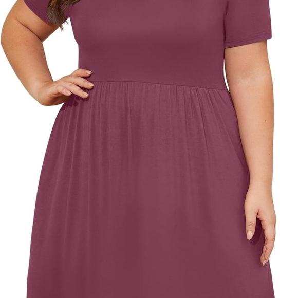 NWT Casual Women’s V neck shirt sleeve dress - Picture 3 of 3